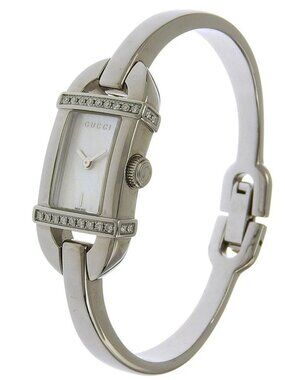 GUCCI Watches 6800L White shellDial Stainless Steel/diamond Quartz Analog ...